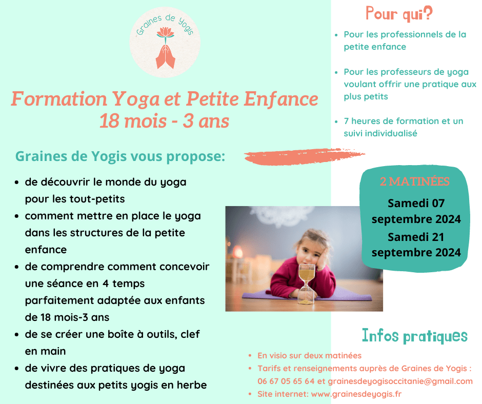 Formation Yoga et Petite Enfance 07 septembre- 21 septembre 2024