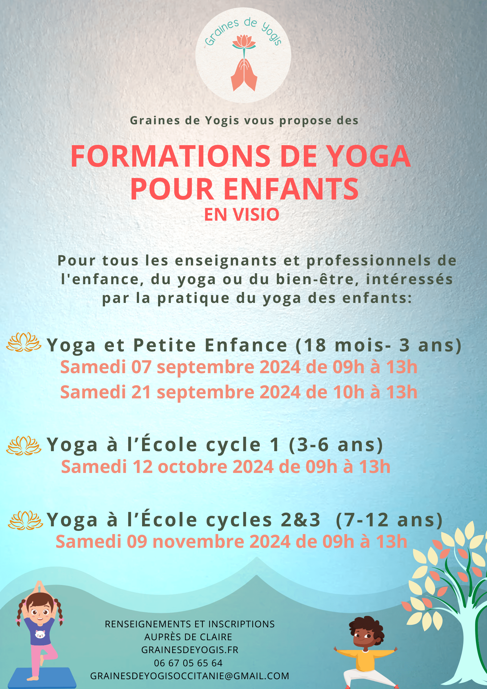 Nouveau cycle de Formations de Yoga pour Enfants en ligne